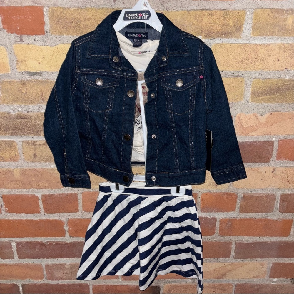 Limited Too Navy Jean Jacket Set for Toddler